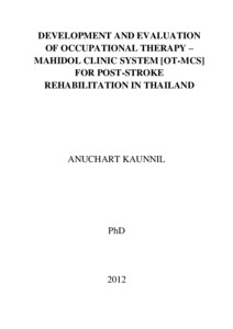 Occupational therapy phd thesis