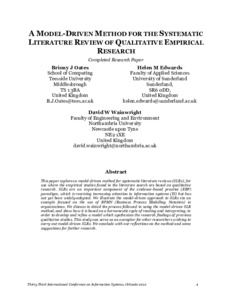 literature review model