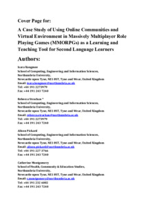 PDF) Massively multiplayer online role-playing games: The past